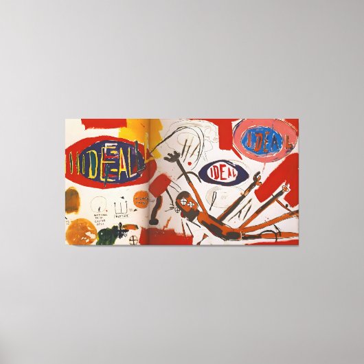 Jean Michel Basquiat Kunststil Leinwanddruck (Vorderseite)