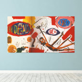 Jean Michel Basquiat Kunststil Leinwanddruck (Insitu (Holzboden))