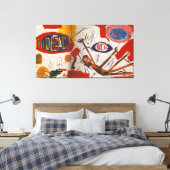 Jean Michel Basquiat Kunststil Leinwanddruck (Insitu (Schlafzimmer))