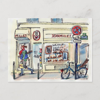 Jean Millet Patisserie Paris von Carol Gillott Postkarte