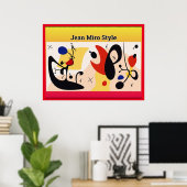Jean Miro Style Poster (Heimbüro)