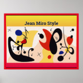 Jean Miro Style Poster (Vorne)