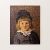 Jean Monet mit Pompom Monet Fine Art Puzzle (Vertikal)