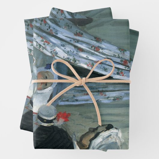 Jean Monet von Claude Monet in Seiner Wiege Geschenkpapier Set (Beispiel)