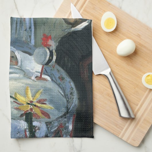 Jean Monet von Claude Monet in Seiner Wiege Geschirrtuch (Viertel Falte)