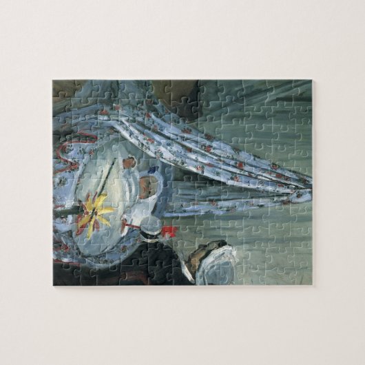 Jean Monet von Claude Monet in Seiner Wiege Puzzle (Horizontal)