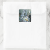 Jean Monet von Claude Monet in Seiner Wiege Quadratischer Aufkleber (Tasche)