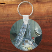 Jean Monet von Claude Monet in Seiner Wiege Schlüsselanhänger (Vorderseite)