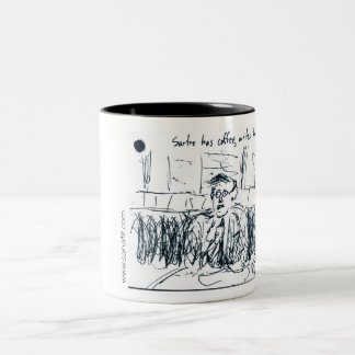 Jean Paul Sartre 1 Zweifarbige Tasse