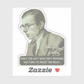 Jean-Paul Sartre Portrait and Quote Aufkleber (Blatt)