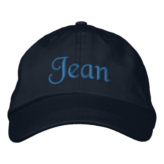 Jean Personalisiert bestickte Baseball Cap Bestickte Baseballkappe (Vorderseite)