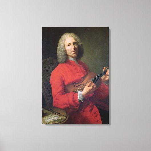 Jean-Philippe Rameau mit Violine Leinwanddruck (Vorderseite)