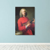 Jean-Philippe Rameau mit Violine Leinwanddruck (Insitu (Holzboden))