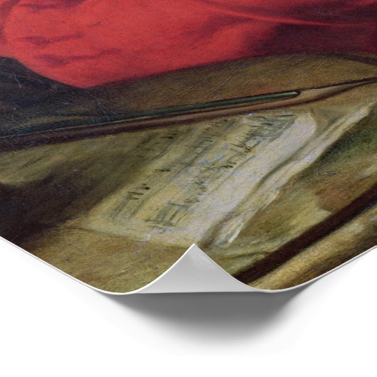 Jean-Philippe Rameau mit Violine Poster (Ecke)