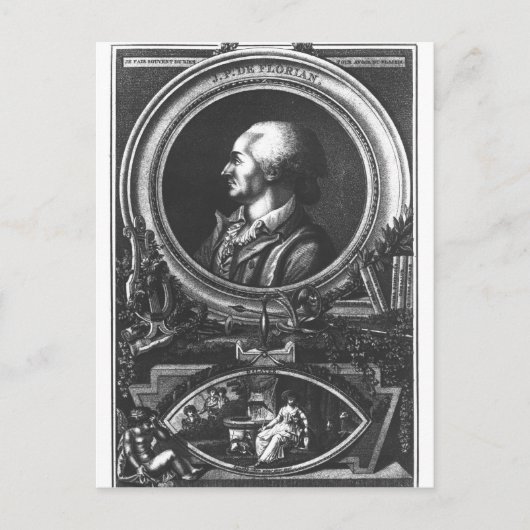 Jean-Pierre Claris de Florian Postkarte (Vorderseite)
