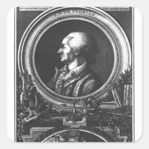 Jean-Pierre Claris de Florian Quadratischer Aufkleber