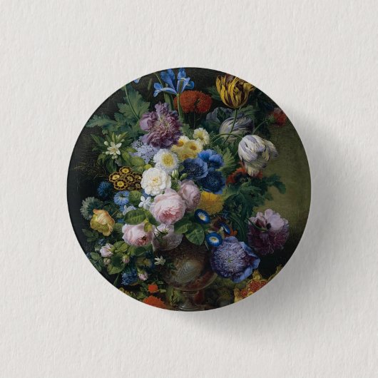 Jean-Pierre-Xavier Bidauld Stillleben mit Tulpen Button (Vorderseite)