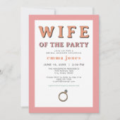JEAN Retro Ehefrau des Party-Blase-Brautparty Einladung (Vorderseite)