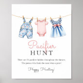 Jean Schnuller Hunt Baby Showingzeichen Poster (Vorne)