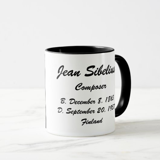 Jean Sibelius Classic Composer-Tasse Tasse (VorderseiteRechts)
