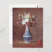 Jean Simeon Chardin - Stillleben, Blume in einer V Postkarte (Vorne/Hinten)