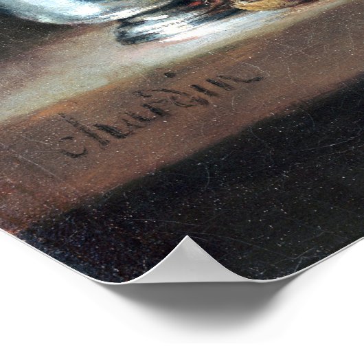 Jean-Siméon Chardin Stillleben mit Pfirsichen Poster (Ecke)