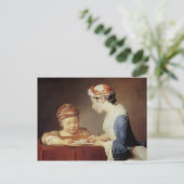 Jean-Simeon Chardin - The Young Schoolmistress Postkarte (Stehend Vorderseite)