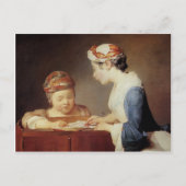 Jean-Simeon Chardin - The Young Schoolmistress Postkarte (Vorderseite)