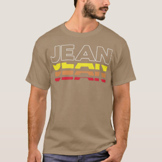 Jean Vorname Lustig Vintage Sonnenuntergang Jean v T-Shirt