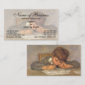 Jean Zeichnend von Pierre Auguste Renoir Visitenkarte (Vorne/Hinten)