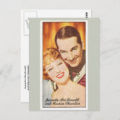 Jeanette Macdonald und Maurice Chevalier Postkarte (Vorne/Hinten)