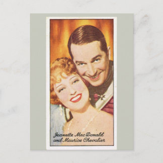 Jeanette Macdonald und Maurice Chevalier Postkarte
