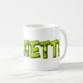 Jeanette Name Kiwi Style Tasse Kaffeetasse (VorderseiteRechts)