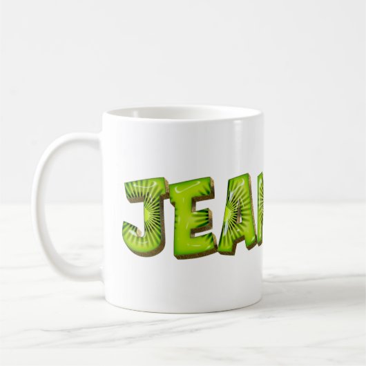 Jeanette Name Kiwi Style Tasse Kaffeetasse (Links)