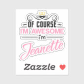 Jeanette Natürlich bin ich Phantastisch Aufkleber (Blatt)