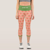 JEANIE DEE "PFIRSICHBAUM" - HOCHGESCHNÜRTE CAPRI-H CAPRI LEGGINGS (Vorderseite)