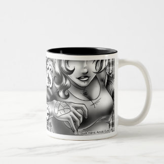 Jeanie, einfarbige Logo-Tasse Zweifarbige Tasse