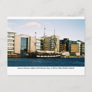 Jeanie Johnson Irish famine ship, Dublin Irland Postkarte