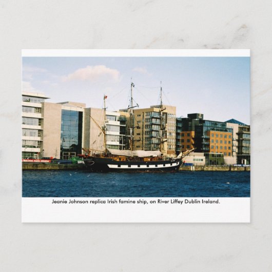 Jeanie Johnson Irish famine ship, Dublin Irland Postkarte (Vorderseite)