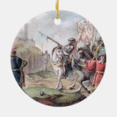 Jeanne d'Arc (1412-31) bestellt Englisch, um zu Keramikornament (Hinten)