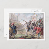 Jeanne d'Arc (1412-31) bestellt Englisch, um zu Postkarte (Vorne/Hinten)