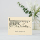 Jeanne d'arc, Banner Postkarte (Stehend Vorderseite)