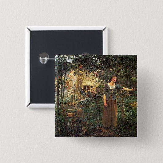 Jeanne d'Arc durch Jules Bastien Lepage Button (Vorne & Hinten)