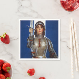 Jeanne d'Arc französische Heldin, Ritterin Jungfra Serviette