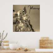 Jeanne d'Arc Johanna von Orléans Emmanuel Frémiet Poster (Küche)