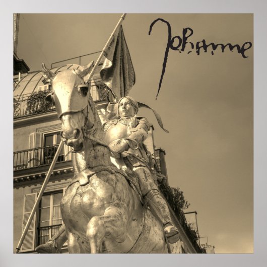 Jeanne d'Arc Johanna von Orléans Emmanuel Frémiet Poster (Vorne)