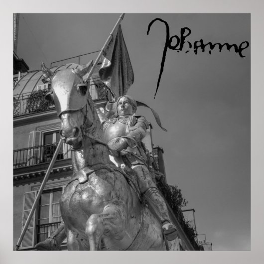 Jeanne d'Arc Johanna von Orléans Emmanuel Frémiet Poster (Vorne)