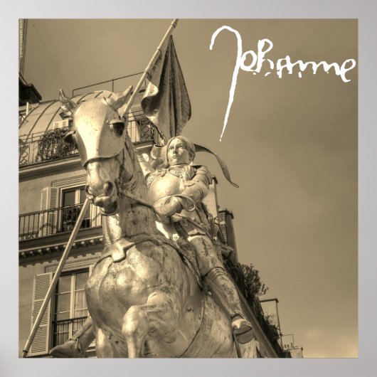 Jeanne d'Arc Johanna von Orléans Emmanuel Frémiet Poster (Vorne)