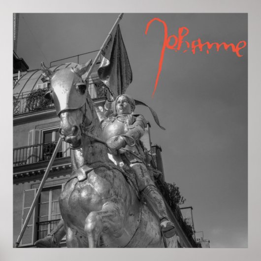 Jeanne d'Arc Johanna von Orléans Emmanuel Frémiet Poster (Vorne)