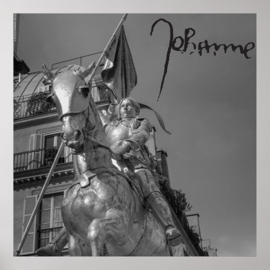 Jeanne d'Arc Johanna von Orléans Emmanuel Frémiet Poster (Vorne)
